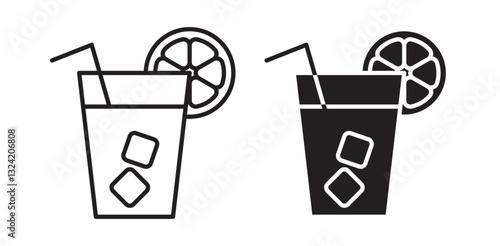 fruit juice icon pack in flat and thin liner vectors graphic for ui designs