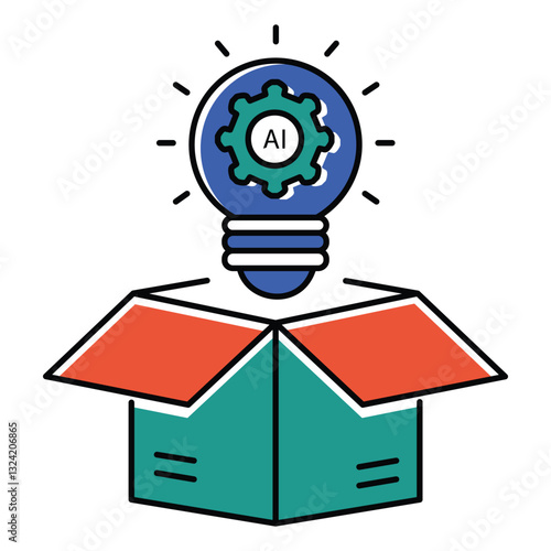 Creative Thinking and Innovation Vector Icon design