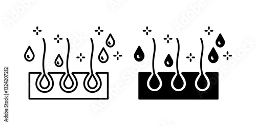 hair care icon pack in flat and thin liner vectors graphic for ui designs
