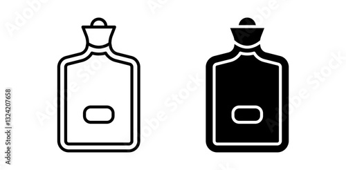 Hot water bottle icon pack in flat and thin liner vectors graphic for ui designs