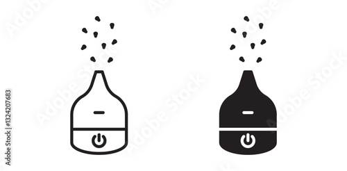humidifier icon pack in flat and thin liner vectors graphic for ui designs