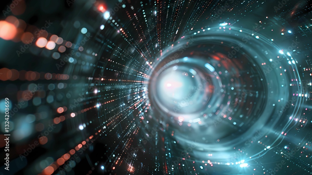Obraz premium Quantum Data Streams. The Future of Digital Connectivity