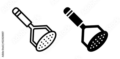 Masher icon pack in flat and thin liner vectors graphic for ui designs