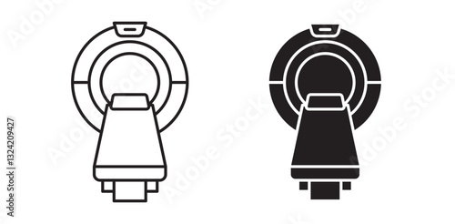 MRI icon pack in flat and thin liner vectors graphic for ui designs