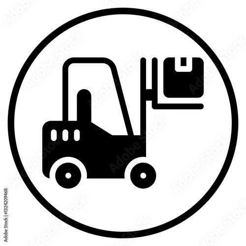 forklift glyph icon