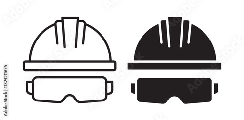 Safety icon pack in flat and thin liner vectors graphic for ui designs
