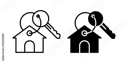 selling or rent home icon pack in flat and thin liner vectors graphic for ui designs
