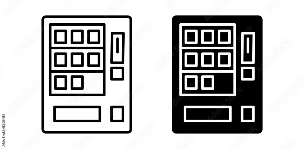 vending machine icon pack in flat and thin liner vectors graphic for ui designs vending machine icon pack in flat and thin liner vectors graphic for ui designs