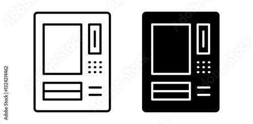 vending machine icon pack in flat and thin liner vectors graphic for ui designs