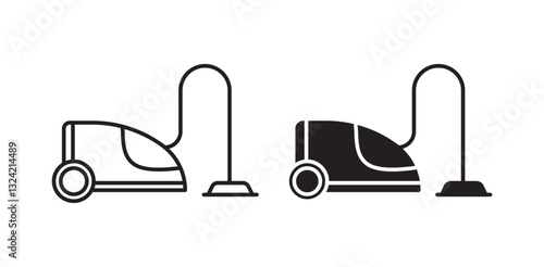 Vacum Cleaner icon pack in flat and thin liner vectors graphic for ui designs