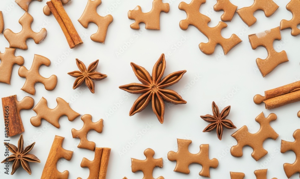 Aromatic Puzzle: Cinnamon, Star Anise, and Gingerbread Aromatic Puzzle: Cinnamon, Star Anise, and Gingerbread