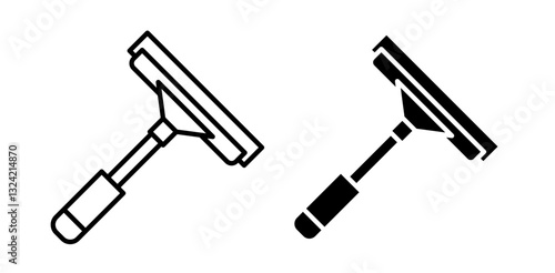 window squeegee icon pack in flat and thin liner vectors graphic for ui designs