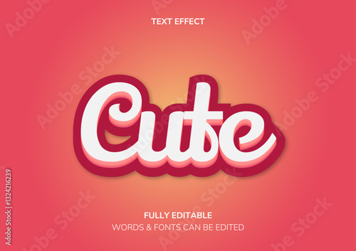 Cute Editable Handwritten Text Effect on Reddish-Pink Background