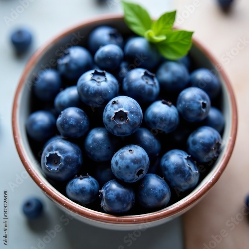 Wallpaper Mural Close-up shot of a bowl filled with fresh ripe blueberries, natural, berries, blue Torontodigital.ca