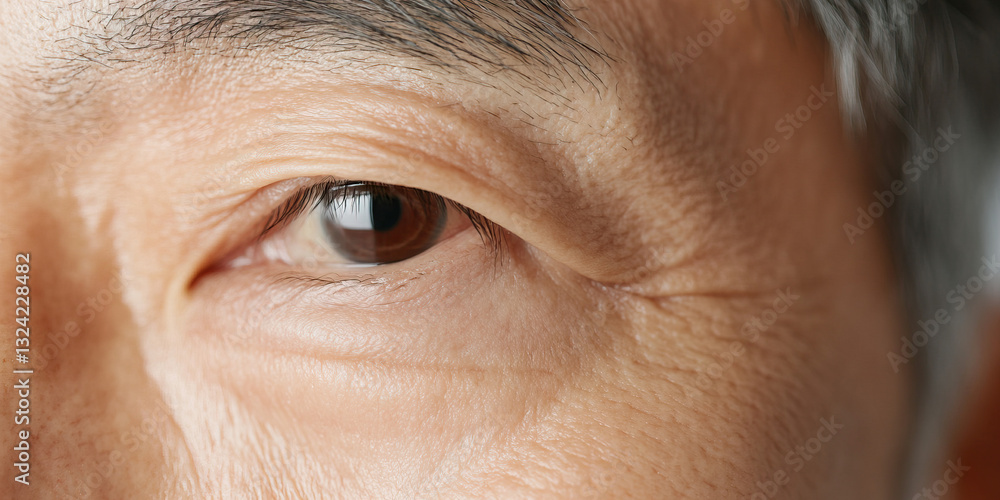 Obraz premium Close-up of Human Eye and Periorbital Skin