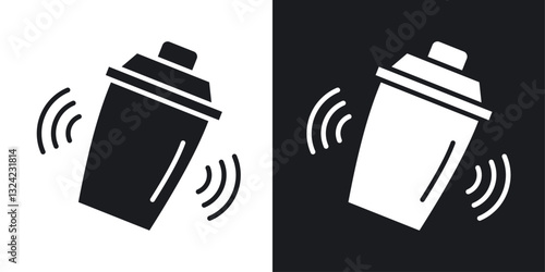 Bar shaker Icons vectors set for web designs in black colors