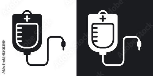 Blood transfusion Icons vectors set for web designs in black colors