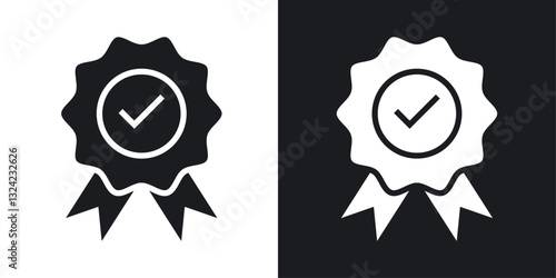 Certificate Icons vectors set for web designs in black colors