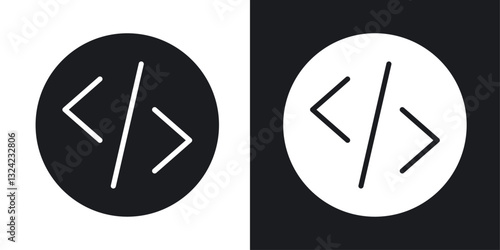 Coding Icons vectors set for web designs in black colors