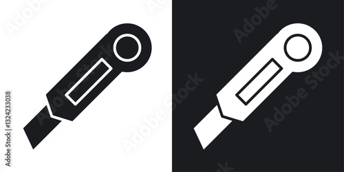 Cutter Icons vectors set for web designs in black colors