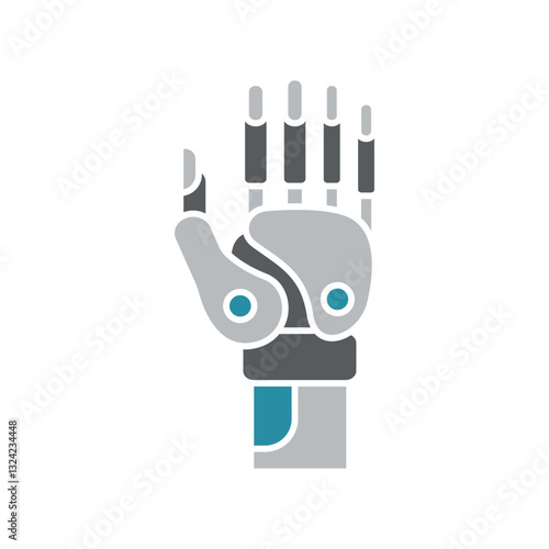 Robotic Arm robot flat icon.