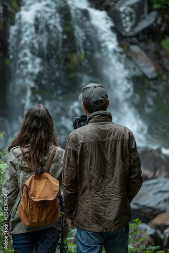 Wallpaper Mural A woman quietly watching a man photograph landscapes or portraits in the outdoors Torontodigital.ca