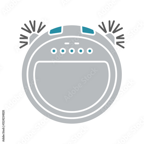 Vacuum Robot flat icon.