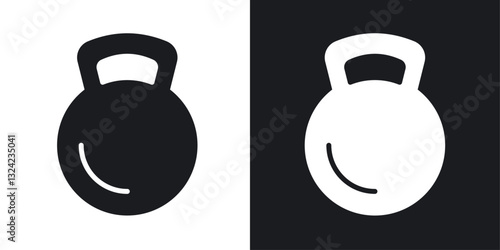 Kettlebell Icons vectors set for web designs in black colors