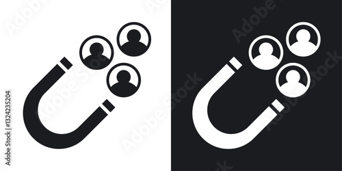 Lead Generation Icons vectors set for web designs in black colors