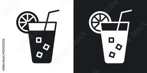 Lemonade Icons vectors set for web designs in black colors
