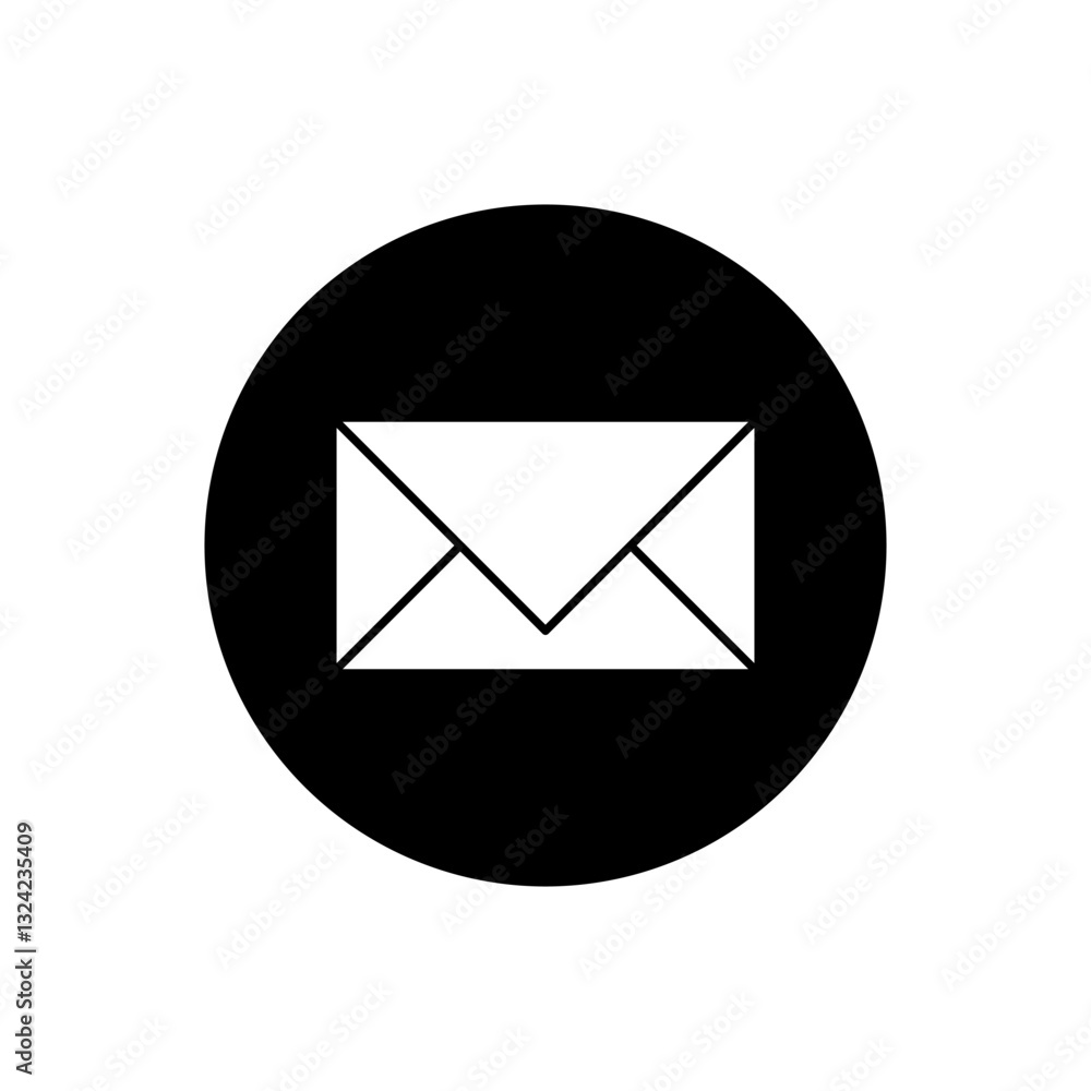 Vector envelope icon, flat design letter message symbol. Vector envelope icon, flat design letter message symbol.