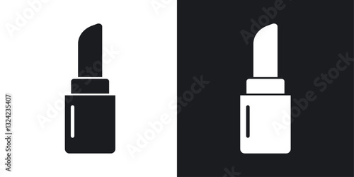 Lipstick Icons vectors set for web designs in black colors