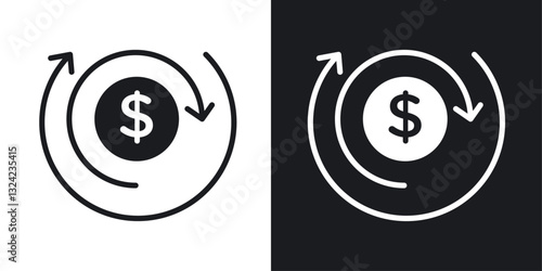Liquidity Icons vectors set for web designs in black colors
