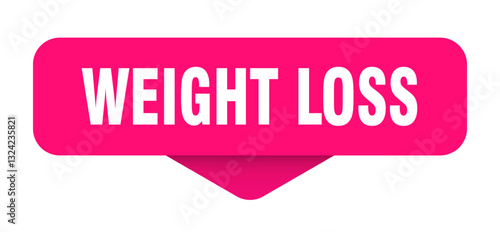 weight loss sticker. weight loss sign on transparent background