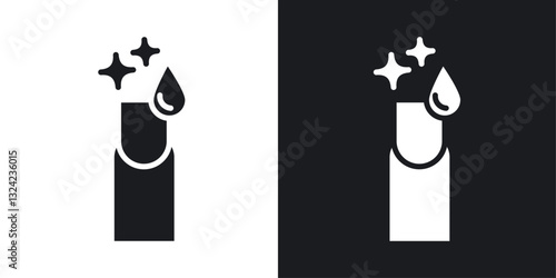 Nail care Icons vectors set for web designs in black colors