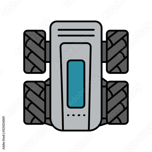 scout robots color line icon for digital and print projects.