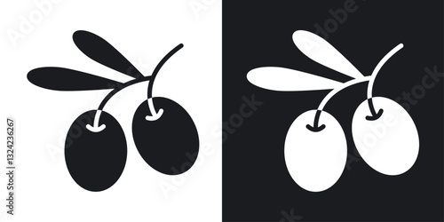Olive Icons vectors set for web designs in black colors