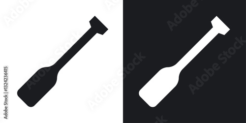 Paddle Icons vectors set for web designs in black colors
