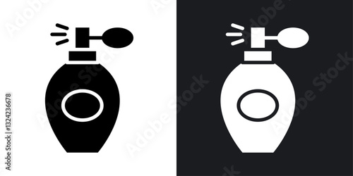 Perfume bottle Icons vectors set for web designs in black colors