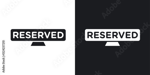 Reserved Icons vectors set for web designs in black colors