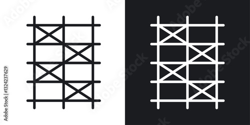 Scaffolding Icons vectors set for web designs in black colors