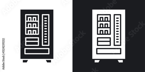 Vending machine Icons vectors set for web designs in black colors