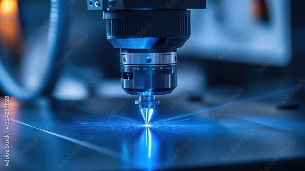 Industrial Laser Cutting Machine in Action Industrial Laser Cutting Machine in Action
