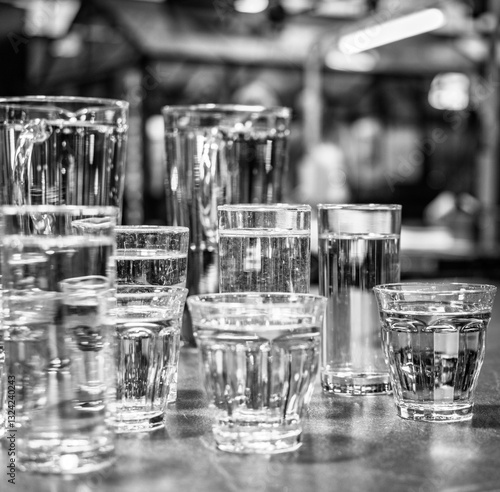 Glasses in black and White