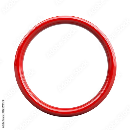 Red circle shape isolated on transparent background