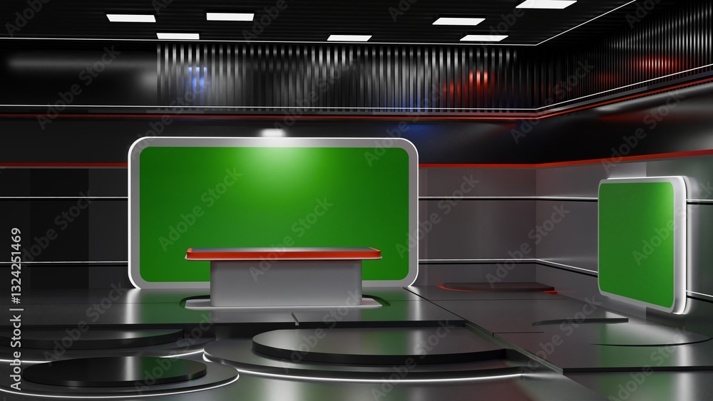 3D Virtual TV Studio News, Backdrop For TV Shows .TV On Wall.3D Virtual News Studio Background,3d illustration 3D Virtual TV Studio News, Backdrop For TV Shows .TV On Wall.3D Virtual News Studio Background,3d illustration