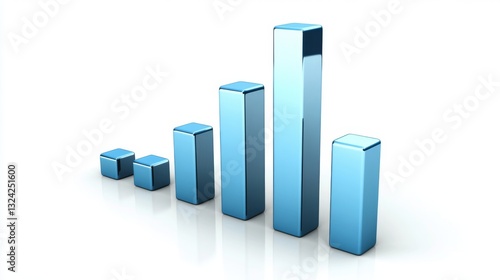 A minimalist D bar graph with simple bars in varying heights, set against a soft white background. The graph is straightforward and easy to understand. Free Download A minimalist D bar graph with simple bars in varying heights, set against a soft white background. The graph is straightforward and easy to understand. - GFXLoad