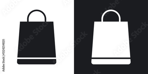 Bag icons in flat vector style