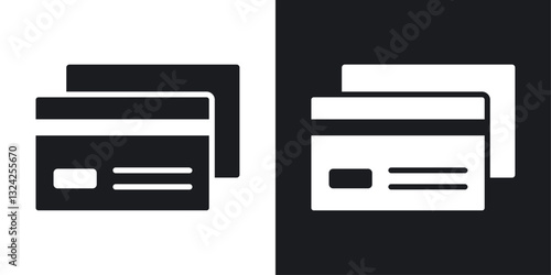 Credit card icons in flat vector style