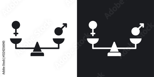 Equality icons in flat vector style